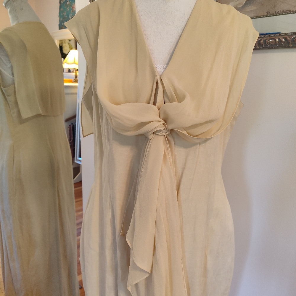 Vintage nwot The Limited silk and linen long sheath dress/duster - Picture 11 of 14